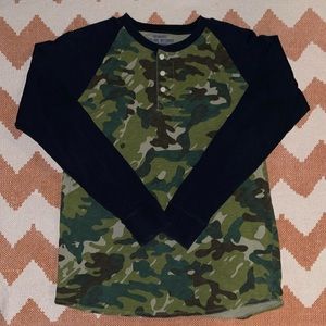 Crewcuts Camo Baseball Henley